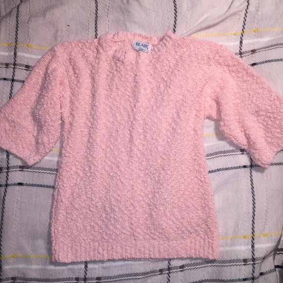 ♻️VINTAGE♻️Blair Peach Nubbly Chunky Sweater - Picture 4 of 6